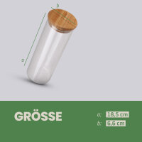 Vorratsglas mit Baumbusdeckel 700 ml