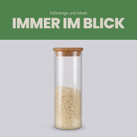 Vorratsglas mit Baumbusdeckel 500 ml