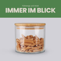 Vorratsglas Ø 6,6 x 14,5 cm mit Baumbusdeckel 400 ml