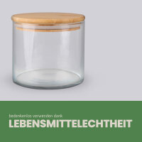 Vorratsglas Ø 6,6 x 14,5 cm mit Baumbusdeckel 400 ml