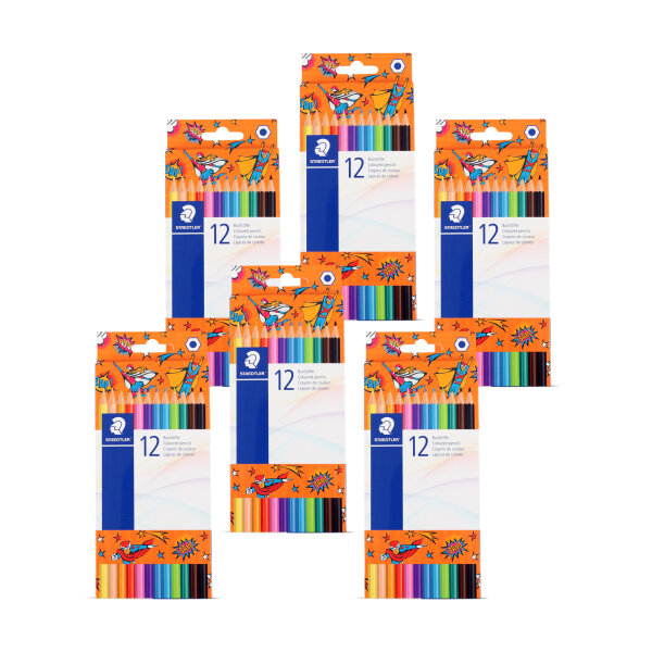 Farbstift Comic sechseckig, 3 mm, Kartonetui mit 12 Farben