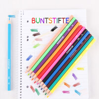 Farbstift Comic sechseckig, 3 mm, Kartonetui mit 12 Farben (R)