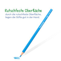 Farbstift Comic sechseckig, 3 mm, Kartonetui mit 12 Farben (R)