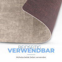 Platzset Lederimitat, ca. 33x46cm Beige/Braun Struktur