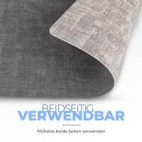 Platzset Lederimitat, ca. 33x46cm Grau/Dunkelgrau Struktur