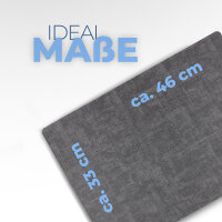 Platzset Lederimitat, ca. 33x46cm Grau/Dunkelgrau Struktur