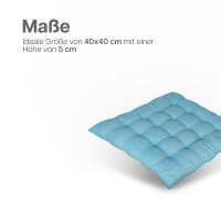 Stuhlkissen "Lissabon" Türkis 1er Pack