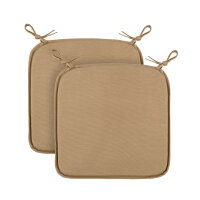 Stuhlkissen Canvas Hellbraun 38x38x2cm ( 2er Pack )