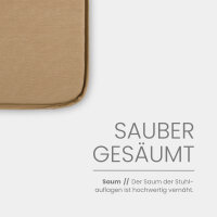 Stuhlkissen Canvas Hellbraun 38x38x2cm ( 2er Pack )