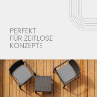 Stuhlkissen Canvas Grau 38x38x2cm ( 2er Pack )