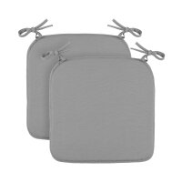 Stuhlkissen Canvas Silber 38x38x2cm ( 2er Pack )