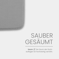 Stuhlkissen Canvas Silber 38x38x2cm ( 2er Pack )