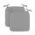 Stuhlkissen Canvas Silber 38x38x2cm ( 2er Pack )