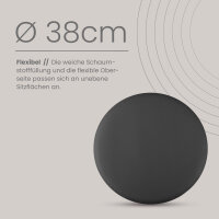 Stuhlkissen Lederimitat Anthrazit-Ø38cm ( 1er Pack )