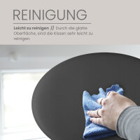 Stuhlkissen Lederimitat Anthrazit-Ø38cm ( 1er Pack )