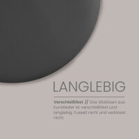 Stuhlkissen Lederimitat Anthrazit-Ø38cm ( 1er Pack )