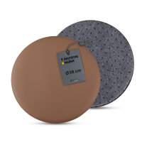 Stuhlkissen ? 38cm Lederimitat mit Antirutsch Braun 1er Pack