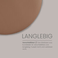 Stuhlkissen ? 38cm Lederimitat mit Antirutsch Braun 1er Pack