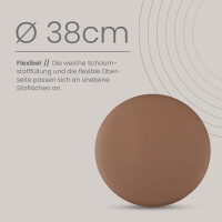 Stuhlkissen braun ? 38cm Lederimitat mit Antirutsch