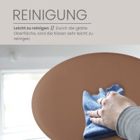 Stuhlkissen braun ? 38cm Lederimitat mit Antirutsch