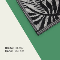 Teppich Outdoor mit fester Webkante, ca. 80x250cm, Farn