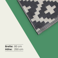 Teppich Outdoor mit fester Webkante, ca. 80x250cm, Ethnic