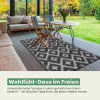 Teppich Outdoor mit fester Webkante, ca. 120x180cm, Ethnic