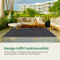 Teppich Outdoor mit fester Webkante, ca. 160x230cm, Raute