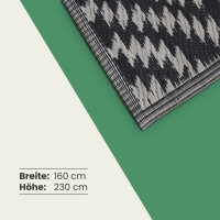 Teppich Outdoor mit fester Webkante, ca. 160x230cm, Karo