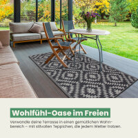 Teppich Outdoor mit fester Webkante, ca. 160x230cm, Karo