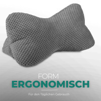 Leseknochen für den Nacken 18x35 cm Anthrazit