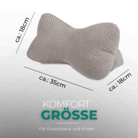 Leseknochen für den Nacken 18x35 cm Taupe