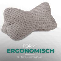 Leseknochen für den Nacken 18x35 cm Taupe