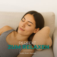 Leseknochen für den Nacken 18x35 cm Hellbraun