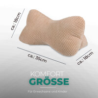 Leseknochen für den Nacken 18x35 cm Hellbraun