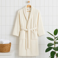 Bademantel Coral Fleece, ecru 4XL, 5XL, 6XL