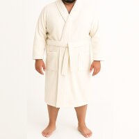 Bademantel Coral Fleece, ecru 4XL, 5XL, 6XL