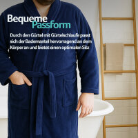 Bademantel Coral Fleece, marine 4XL, 5XL, 6XL