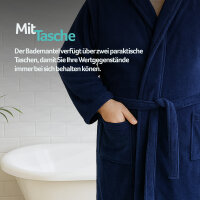 Bademantel Coral Fleece, marine 4XL, 5XL, 6XL