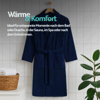 Bademantel Coral Fleece, marine 4XL, 5XL, 6XL