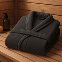 Bademantel Coral Fleece, grau 4XL, 5XL, 6XL