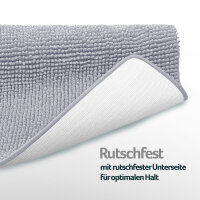 Badematte Chenille 60x90cm hellgrau (P)