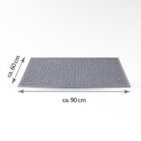 Badematte Chenille 60x90cm hellgrau (P)