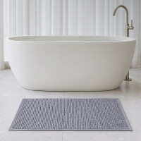 Badematte Chenille 60x90cm hellgrau (P)