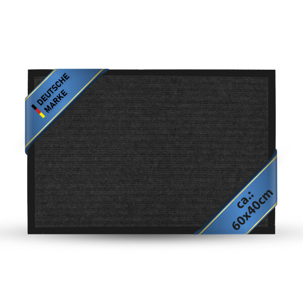 Fußmatte - Schmutzfangmatte 60x40cm Schwarz