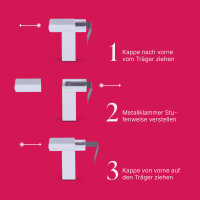 Klemmträger"Basic" 2er Pack für Cafehausstange Weiß