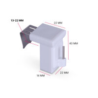 Klemmträger "Basic" 2er Pack für Vitragestangen Weiß