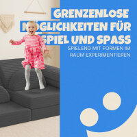 Spielsofa Kinder 11 tlg. modular (Anthrazit)
