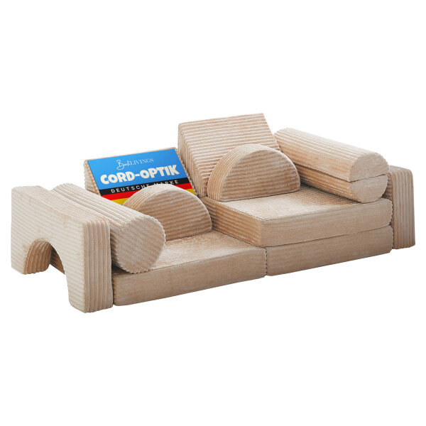 Spielsofa Kinder 11 tlg. modular (Beige)