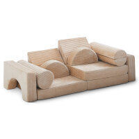 Spielsofa Kinder 11 tlg. modular (Beige)